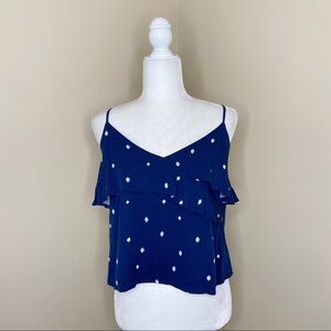 Cupcakes and Cashmere Polka Dot Ruffle Top - S